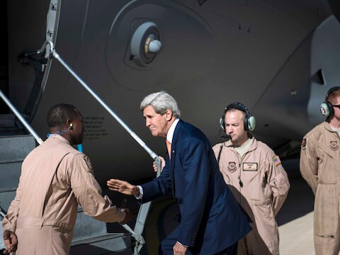 De Amerikaanse minister van Buitenlandse Zaken John Kerry.