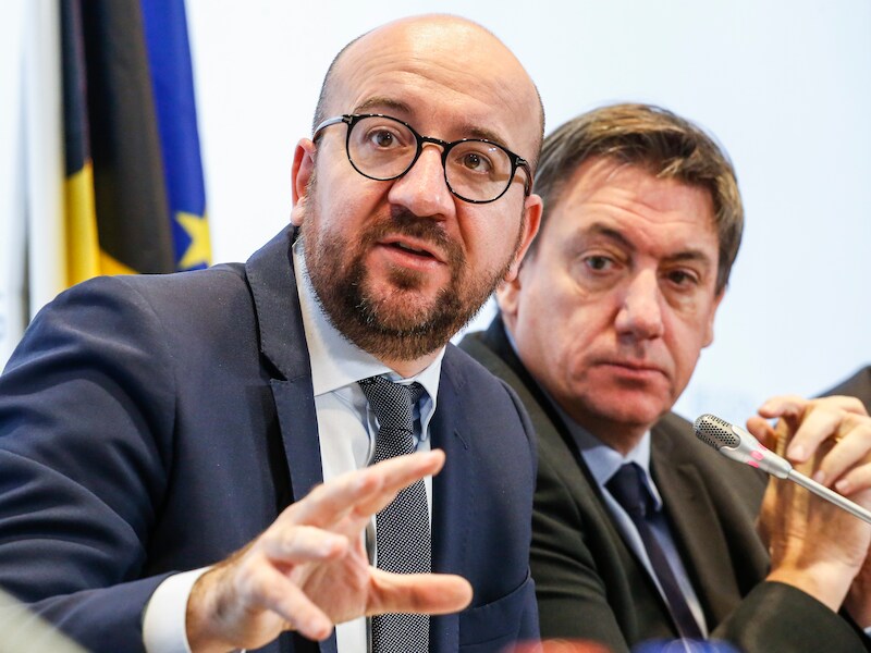 Premier Charles Michel en minister van Binnenlandse Zaken Jan Jambon.