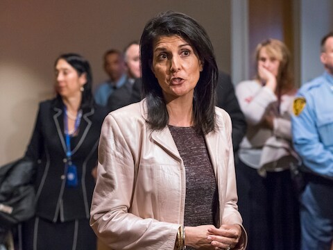 Nikki Haley, De nieuwe Amerikaanse ambassadeur bij de Verenigde Naties.