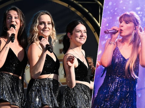 Links: de meisjes van ‘Alle Kleuren’ / Rechts: Vanessa Salamon van ‘The Swift Sensation’.