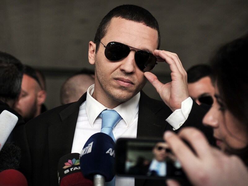 Ilias Kassidiaris, partijwoordvoerder van 'Gouden Dageraad'.