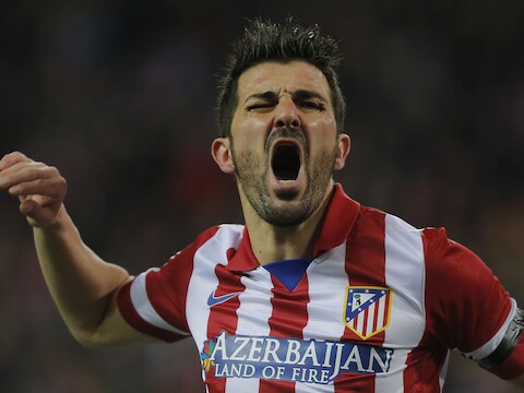David Villa opende de score, maar viel even later geblesseerd uit.