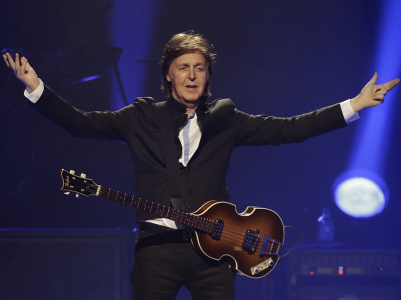 Paul McCartney eerder deze maand op het podium in Orlando (Florida).