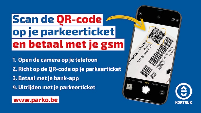 Nieuw in Parking K in Kortrijk: betaal mobiel via QR code | Kortrijk ...