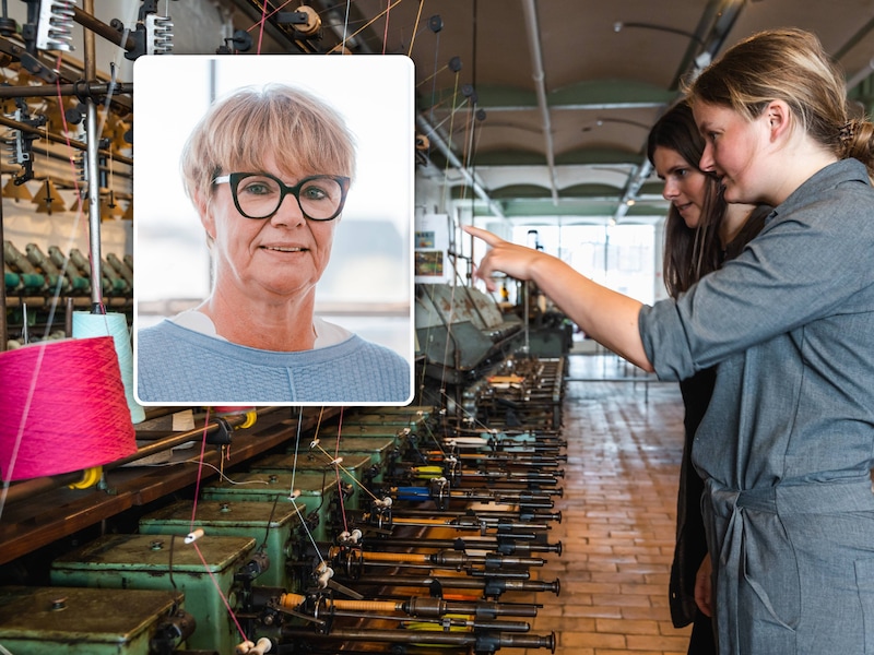 In het Industriemuseum in Gent ontdek je onder meer hoe oude textielmachines werken. Inzetfoto: directeur Ann Van Nieuwenhuyse.