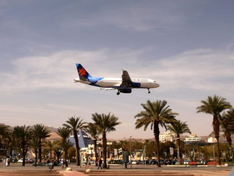 De luchthaven van Eilat.