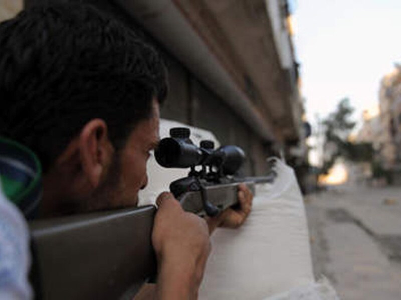 Het geweld in Syrië blijft aanhouden. Deze foto werd genomen in Aleppo.
