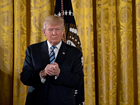 Donald Trump in het Witte Huis.