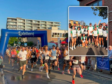 Honderden deelnemers stonden vrijdagavond aan de start van de 30ste Corrida.