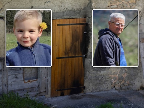 Émile Soleil (inzet links) en zijn grootvader Philippe Vedovini (inzet rechts). 