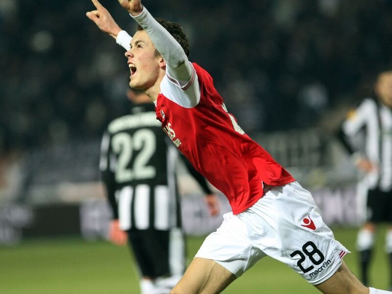 Thomas Lam is dolgelukkig met zijn 0-1.