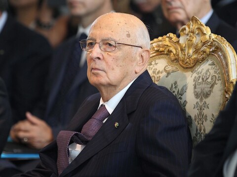 De Italiaanse president, Giorgio Napolitano.