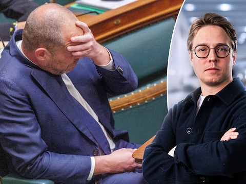 Minister van Defensie Theo Francken (N-VA) ligt onder vuur. Rechts: politiek journalist Timmie van Diepen.