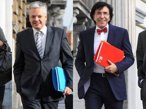 Milquet (cdH), Reynders (MR), Di Rupo (PS) en Javaux (Ecolo) vinden het voorstel van Dehaene onevenwichtig.