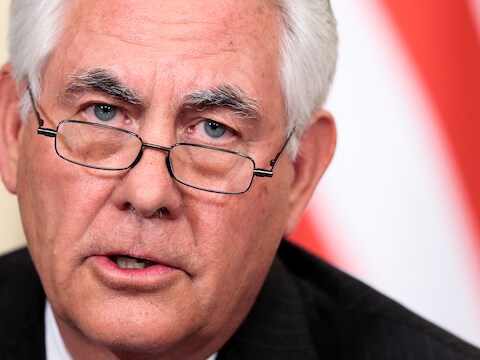 De Amerikaanse minister van Buitenlandse Zaken Rex Tillerson.