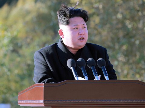 De Noord-Koreaanse leider Kim Jong-Un.