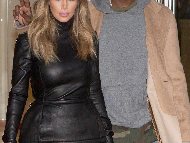 Realityster Kim Kardashian en haar verloofde Kanye West