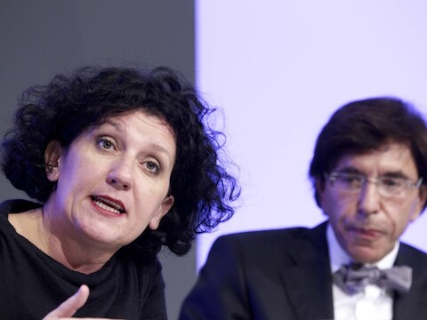 Minister van Justitie Annemie Turtelboom en premier Elio Di Rupo.