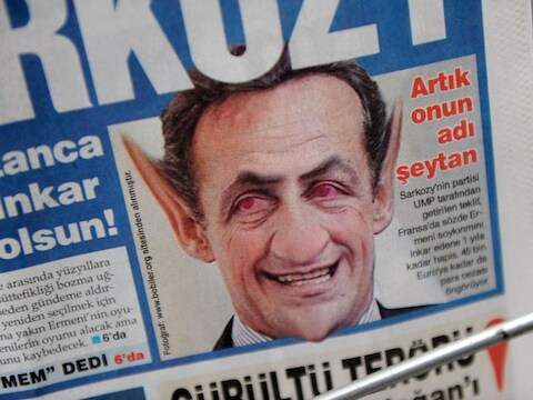 Een Turkse krant zette in januari deze fotomontage op haar voorpagina.