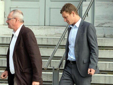 De Leuvense speurders André Allard en Bart Van Uffel (rechts) kwamen vandaag getuigen op het proces-Janssen.