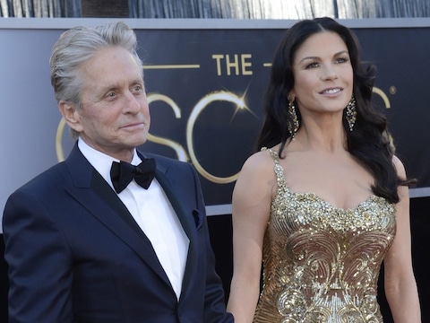 Michael Douglas en Catherine Zeta-Jones in februari bij de Academy Awards.