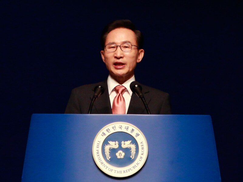 De Zuid-Koreaanse president Lee Myung Bak