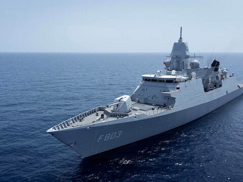 Het Nederlandse marineschip Zr. Ms. Tromp.
