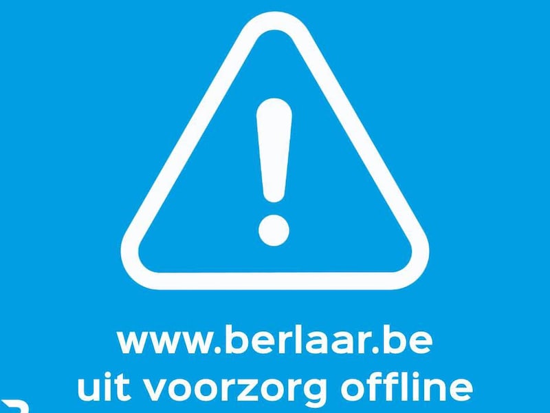 Gemeentelijke website Berlaar offline 