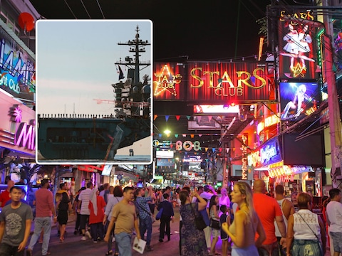 Nachtleven in Pattaya. Inzet: USS Abraham Lincoln 