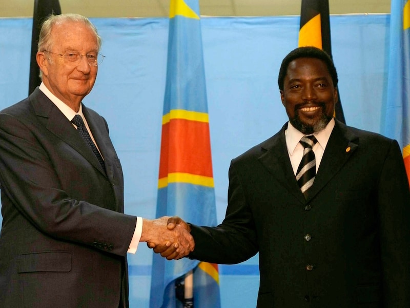 Koning Albert II en de Congolese president Joseph Kabila.