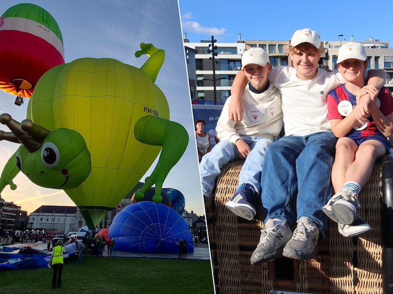Broertjes Auguste (10) en Jérôme (12) vliegen voor het eerst met luchtballon:  “Wat een spannend verjaardagscadeau!”