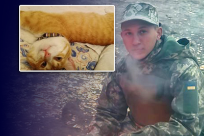 Oekraïense soldaat komt na 6,5 jaar vrij uit strafkolonie mét kater Myshko die hem hielp de hel te overleven