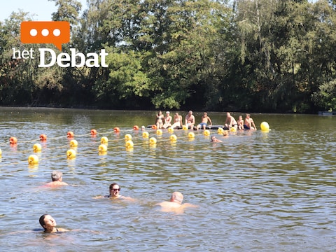 In Meerdonk was er vorige week een proefproject met openwaterzwemmen in een private vijver.
