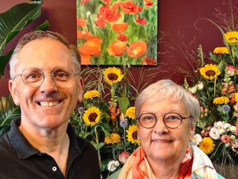 Kris Steen, uitbater van Creaflor, en Chris Chiau