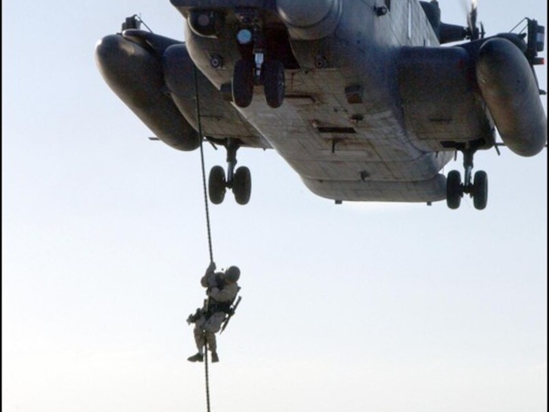 Navy Seals tijdens een training in 2003.