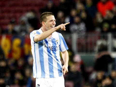 Ignacio Camacho maakte in de slotfase gelijk voor Malaga.