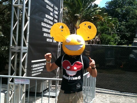 Een fan van de dode muis, alias Deadmau5.