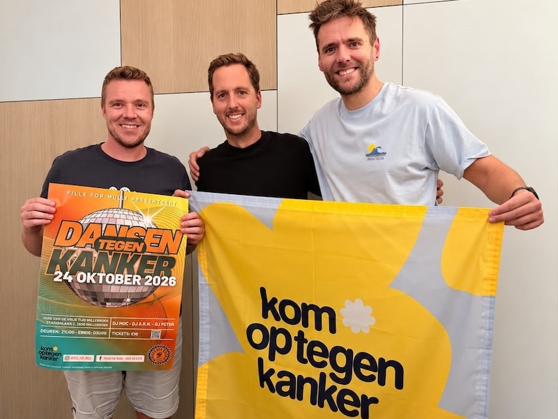 Van links naar rechts: Jasper Van Camp, Gert Boey en Filip De Doncker van Fille for Mille. 