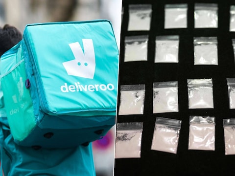 Illustratiebeelden. De verdachte werd onderschept in Deliveroo-kledij met 44 paxons cocaïne op zak.