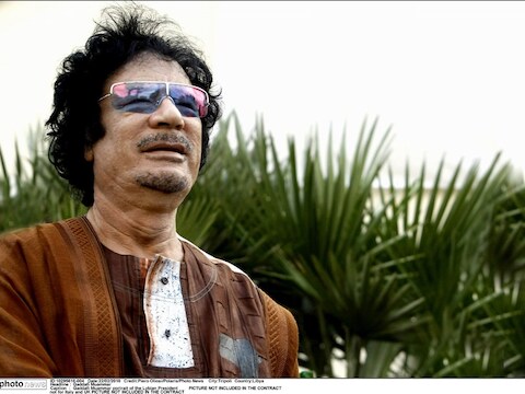 De Libische leider Mouammar Kadhafi.