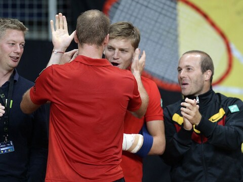 Darcis betrok de geblesseerde Goffin in de vreugde