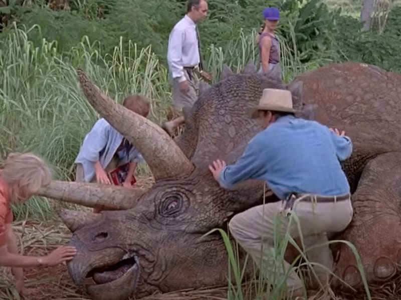 Scène uit de film Jurassic Park.