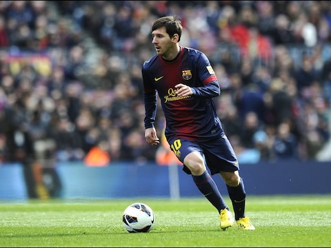 Messi in de wedstrijd tegen Getafe, waar hij alweer een record brak.