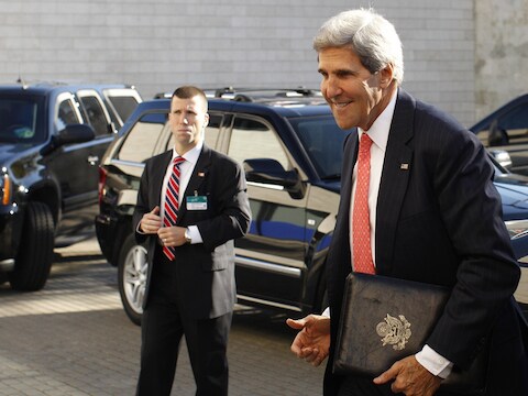 De Amerikaanse minister John Kerry van Buitenlandse Zaken.