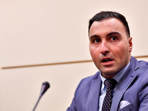 Khalid Benhaddou op de onderzoekscommissie vandaag.