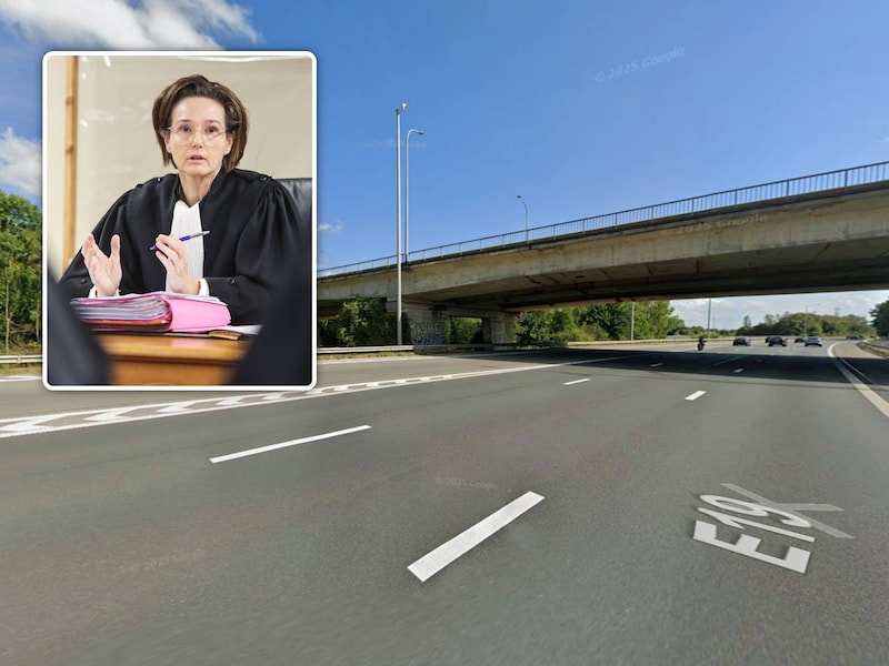 De jongeman veroorzaakte een ongeval op de E19 in Mechelen. Inzet: politierechter Christel Minne. 