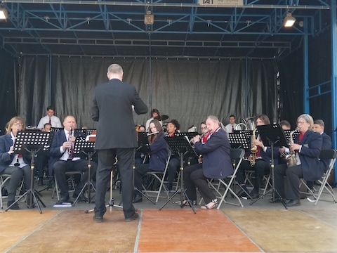Harmonie Sint-Cecilia speelt het eerste concert van de dag. Foto: archief