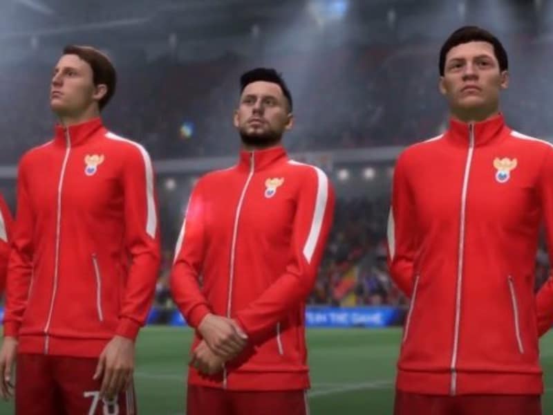 De Russische nationale ploeg in 'FIFA'