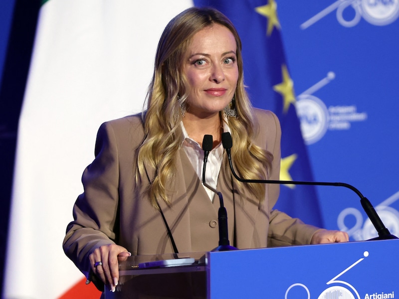 De Italiaanse premier Giorgia Meloni.