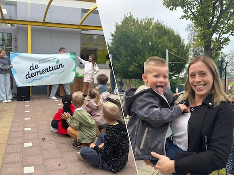 De Demertuin, Matteo (4) kon niet wachten om weer naar school te gaan. De voorbije weken ging hij samen met mama regelmatig al eens kijken aan de school.